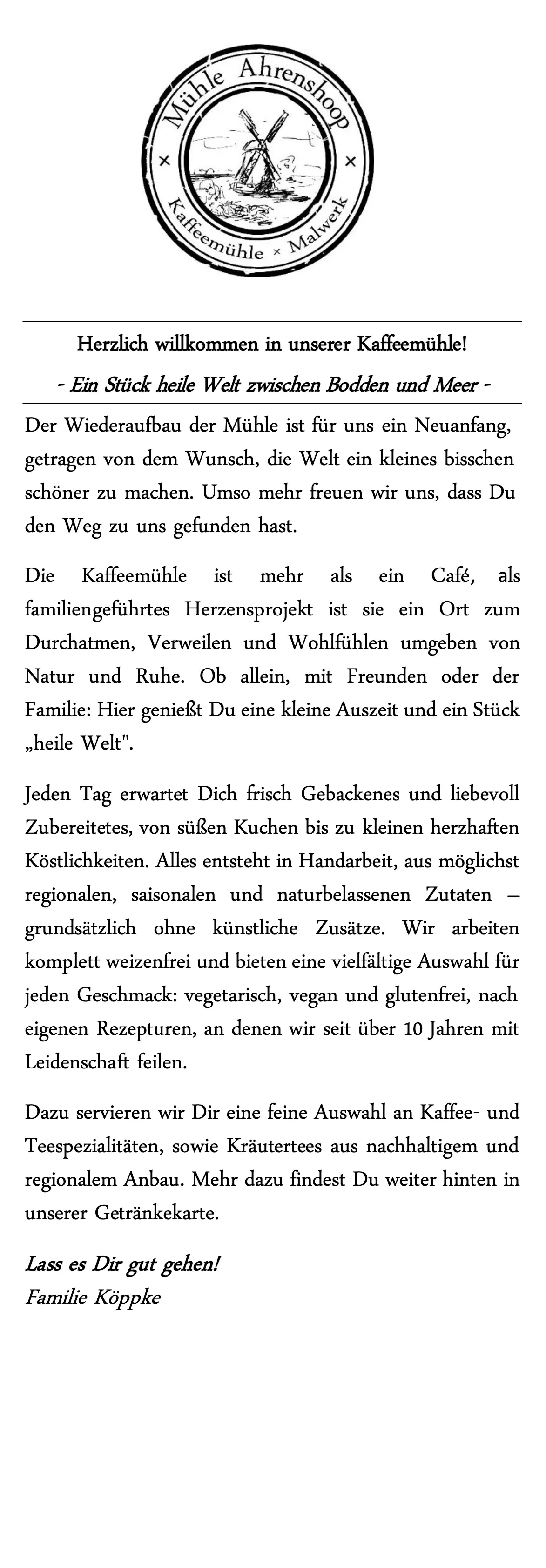 Speisekarte – Seite 1 von 12